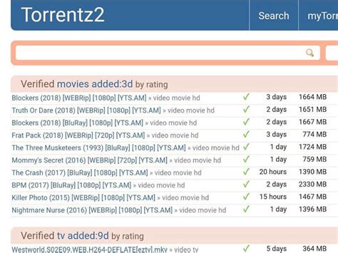 The Pirate Bay Best Movie Torrent Site 2. . Torrentz2 eu best movie site